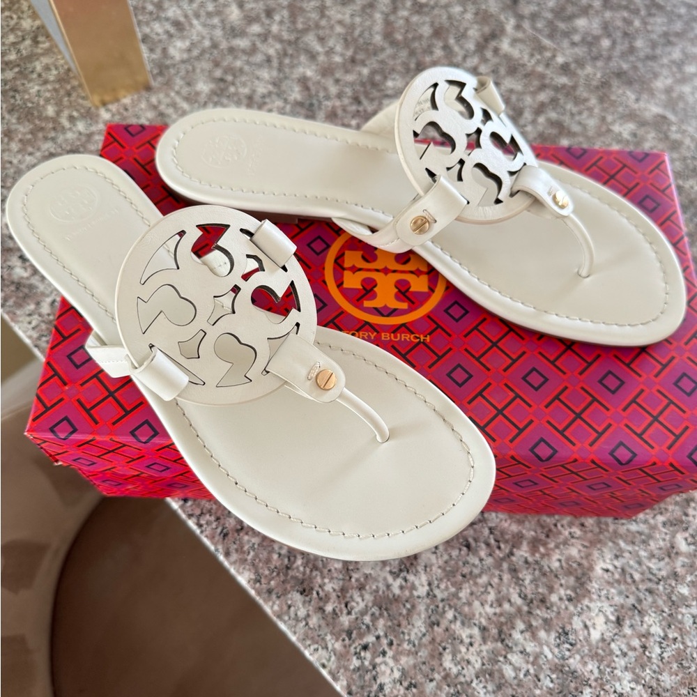 Tory Burch White Sandals